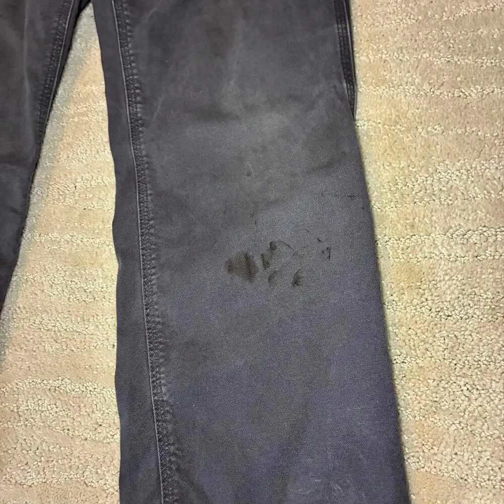 Boys 12 Carhartt Painter Canvas Pants Workwear, Worn In, Industrial, Blue Collar